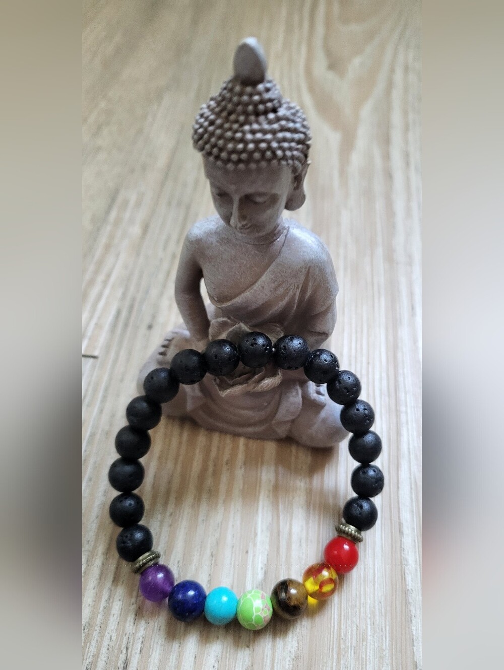 🌈 7 Chakra Lava Stone Bracelet